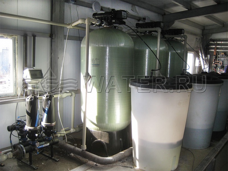 промышленная система водоподготовки для водогрейных котлов производительностью 15 м3/ч